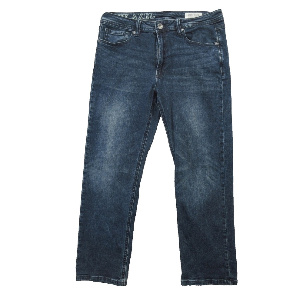 TK Axel Jeans Mens 32x28 (Tag 32X30) Slim Boot Bondi Distressed Denim Stretch